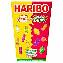 Pre-Order Haribo Jelly Babies & Wine Gum Gift Box 800g