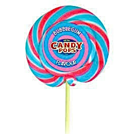 Candy Pops Traditional Bubblegum Lollipops 75g