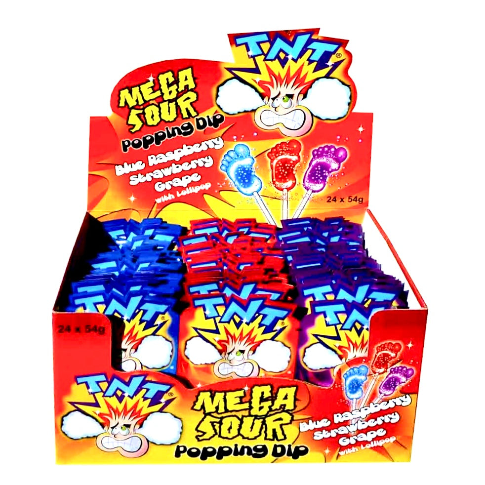 TNT Mega Sour Popping Dip with Lollipop 3 Pack – The Original Lolly Store