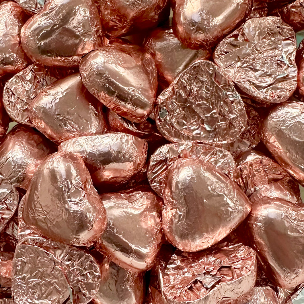 Rose Gold Chocolate Hearts