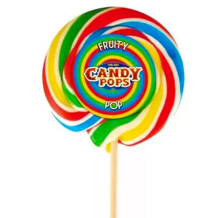 Candy Pops Large Rainbow Lollipop 75g