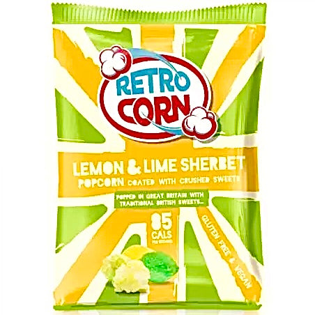 Pre-Order Retrocorn Lemon & Lime Sherbet Popcorn Bags 35g