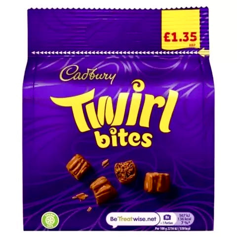 Pre-Order Cadbury Twirl Bites Chocolate Bag 95g
