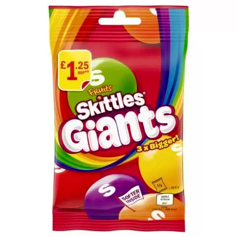 Pre-Order Skittles Giants Vegan Fruit Flavoured Treat Bag 116g
