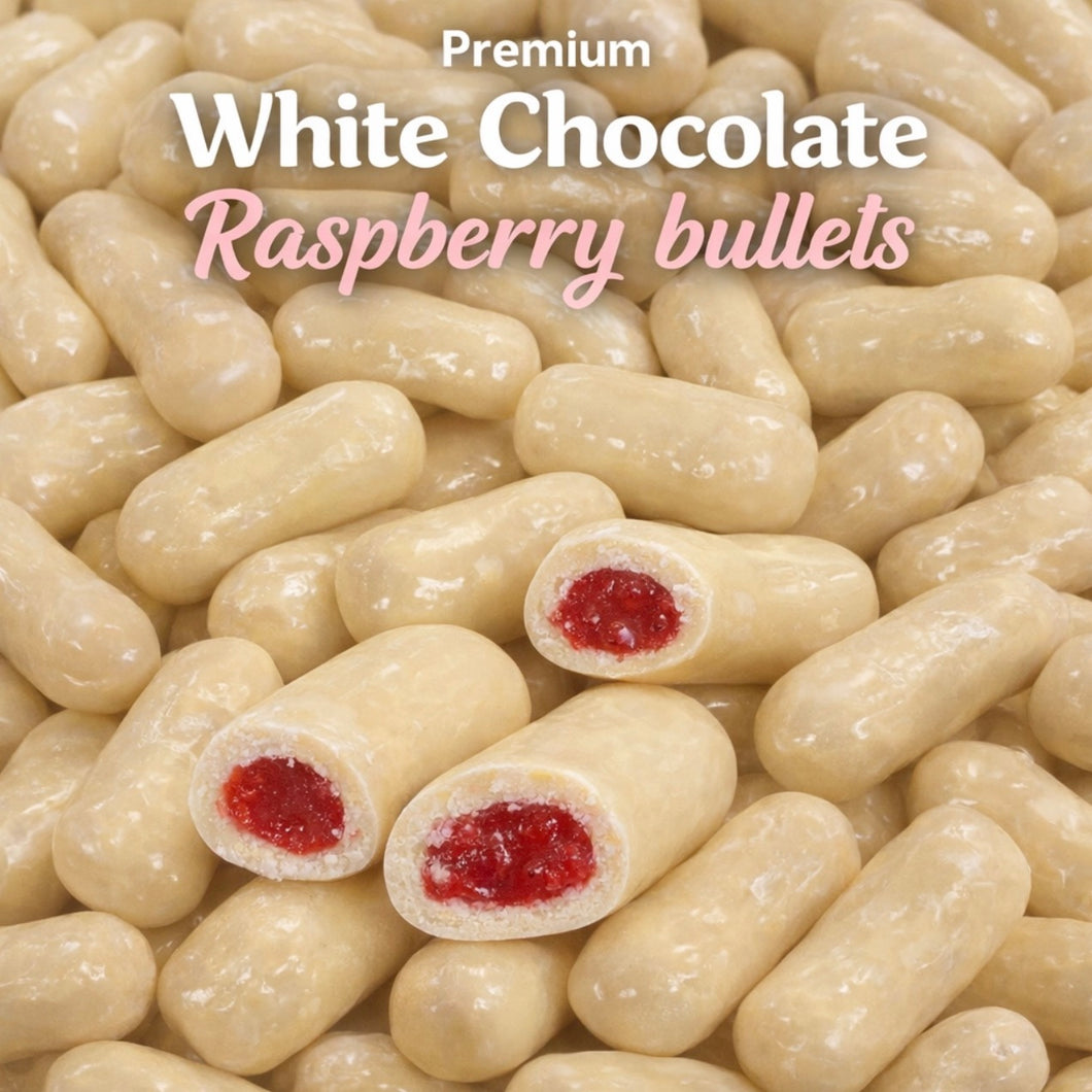 White Chocolate Raspberry Bullets - Premium – The Original Lolly Store