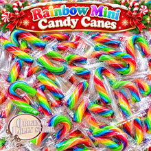 Load image into Gallery viewer, Rainbow Mini Candy Canes 120g
