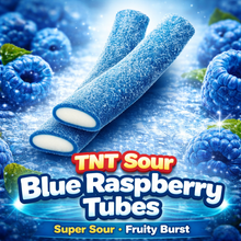 Load image into Gallery viewer, TNT Sour Blue Raspberry Tubes
