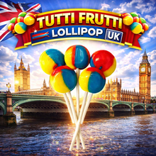 Load image into Gallery viewer, Tutti Frutti Mega Lollipop wrapped UK
