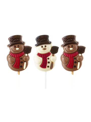 Belgian Chocolate Snowman Lollipop
