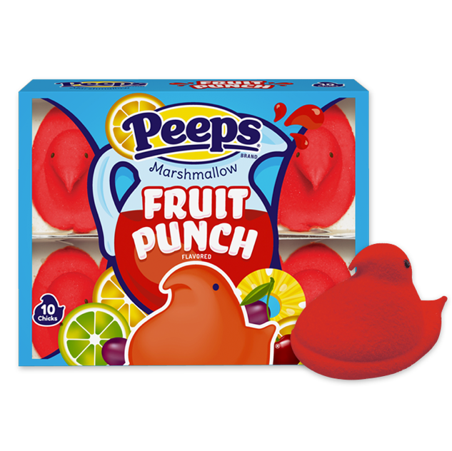 Peeps Marshmallow Fruit Punch Flavored (10 chicks)