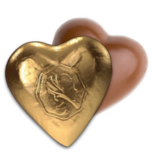 Load image into Gallery viewer, Milk Chocolate Pink Lady Hearts  - Gold Foil
