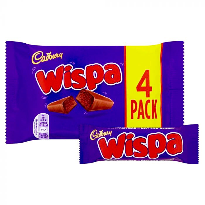 Cadbury Wispa Chocolate Bar 4 Pack 94.8g UK