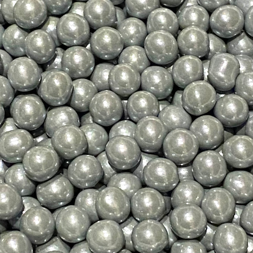 Shimmer Silver Sixlets Chocolate Candies