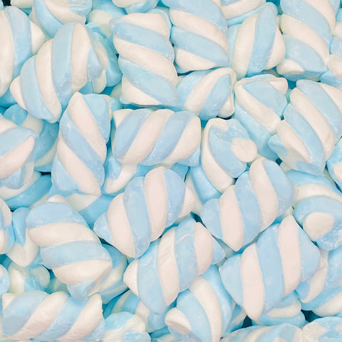 Marshmallow Twists Blue & White 100g