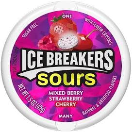 Pre-Order Ice Breakers Sours Wild Berry Sugar-Free 42g
