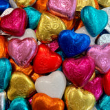 Milk Chocolate Hearts Mixed Coloured Foils