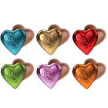Load image into Gallery viewer, Milk Chocolate Pink Lady Hearts - Mixed Coloured Foils
