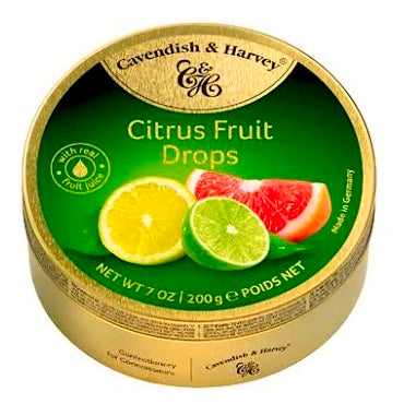 Cavendish & Harvey Citrus Fruit Drops Tin 200g