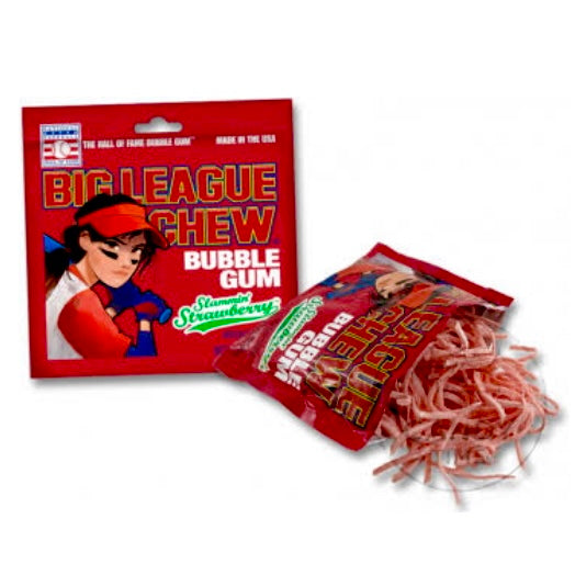 Big League Chew Bubble Gum - Slammin' Strawberry