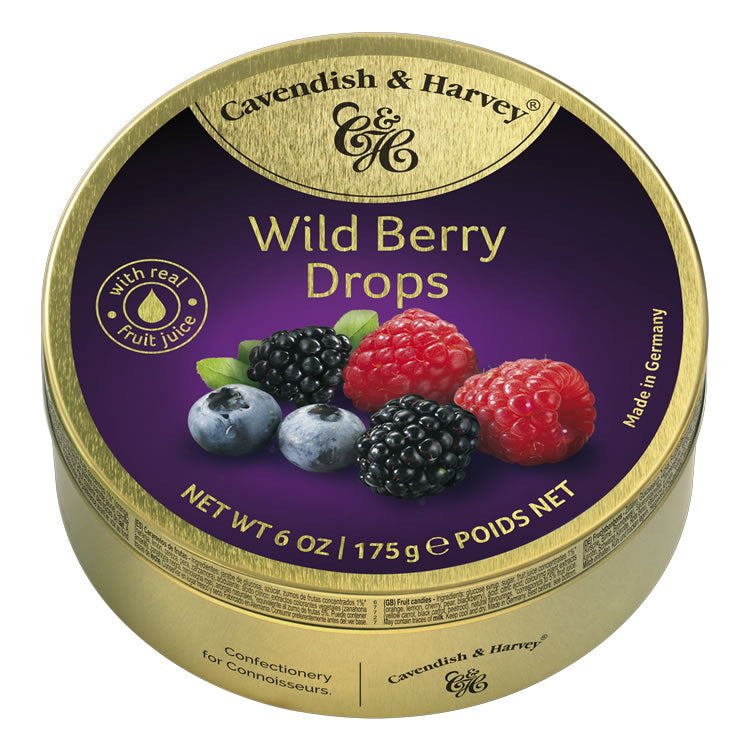 Cavendish & Harvey Wild Berry Drops Tin 175g