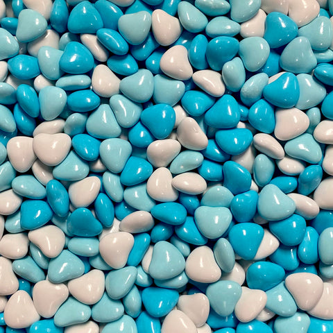 Candy Coated Choc Hearts - Blue