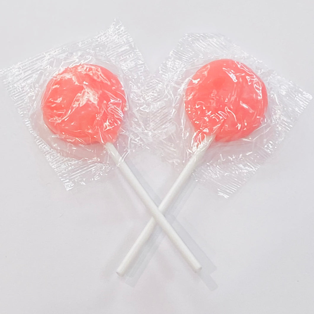 Pink Strawberry Lollipops