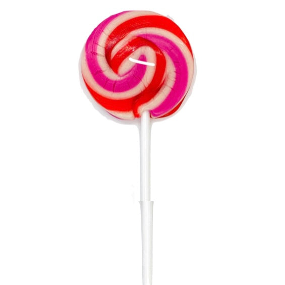 Red, Pink & White Round Handmade Lollipop